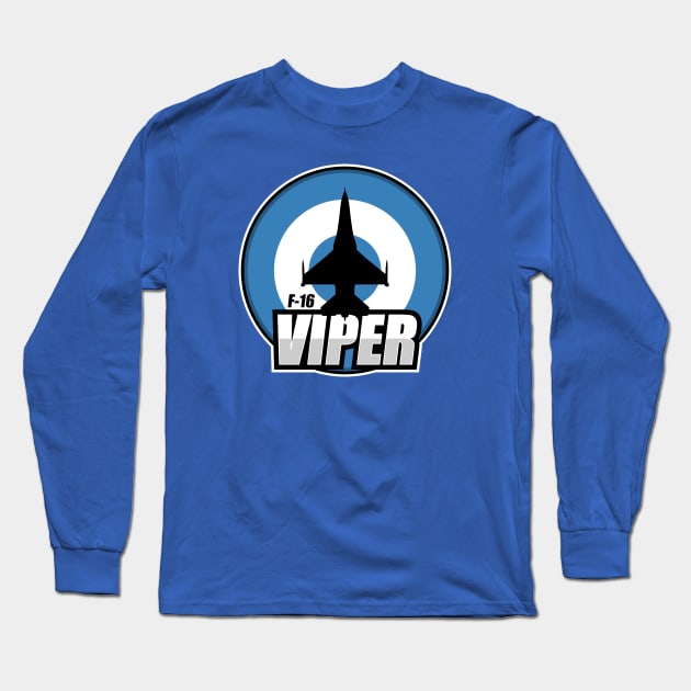 Greek F-16 Viper Long Sleeve T-Shirt by Tailgunnerstudios